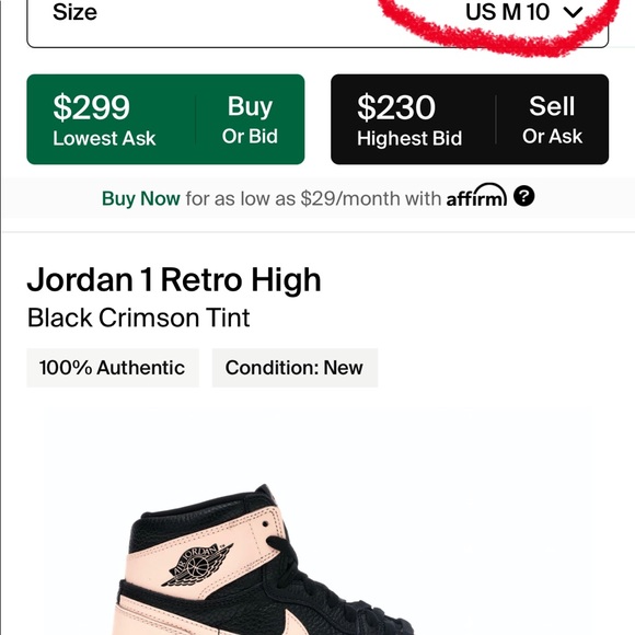 Jordan 1 retro high “Black Crimson Tint” used 9.5/10 condition fast shipping - Picture 6 of 6